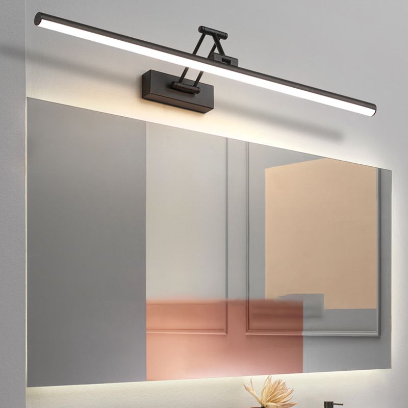 Luz LED ajustável para toucador NoirGlow, preto mate, braço inclinável