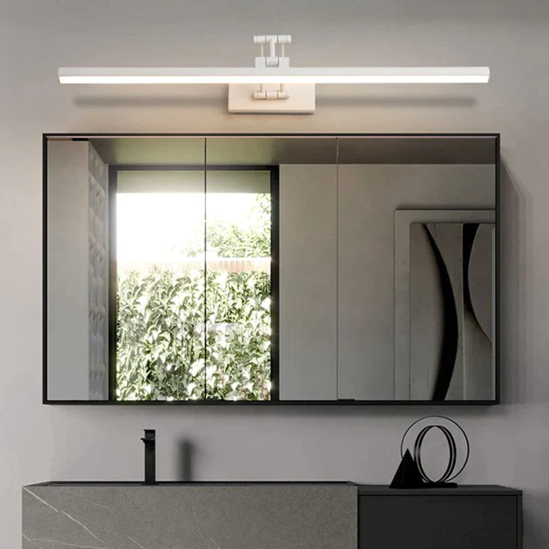 Luz LED ajustável para toucador NoirGlow, preto mate, braço inclinável