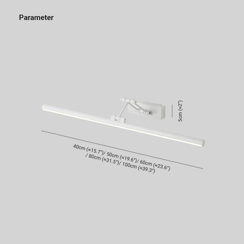 Luz LED ajustável para toucador NoirGlow, preto mate, braço inclinável