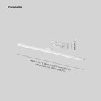 Luz LED ajustável para toucador NoirGlow, preto mate, braço inclinável