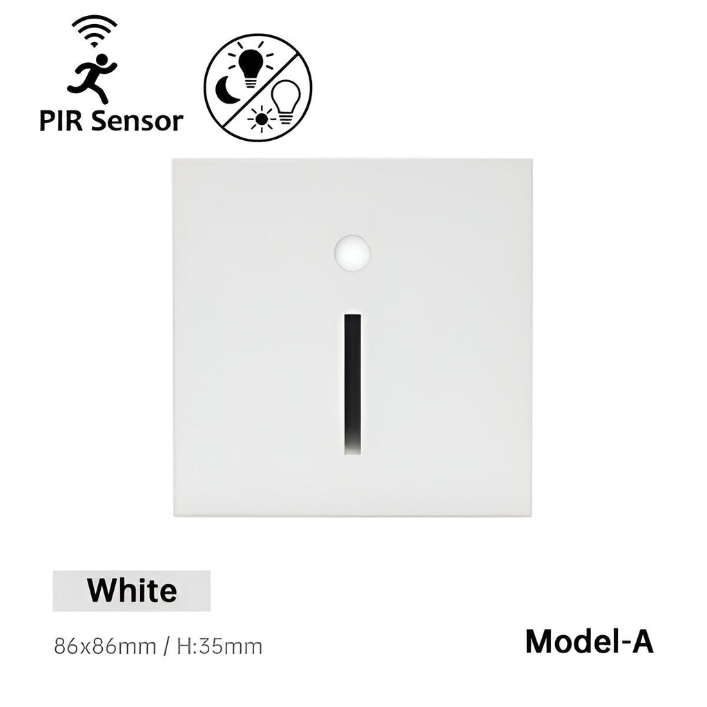 Luz de parede LED embutida com sensor, luminária LumaNest para escadas e corredores