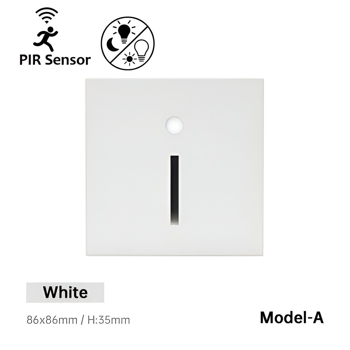 Luz de parede LED embutida com sensor, luminária LumaNest para escadas e corredores
