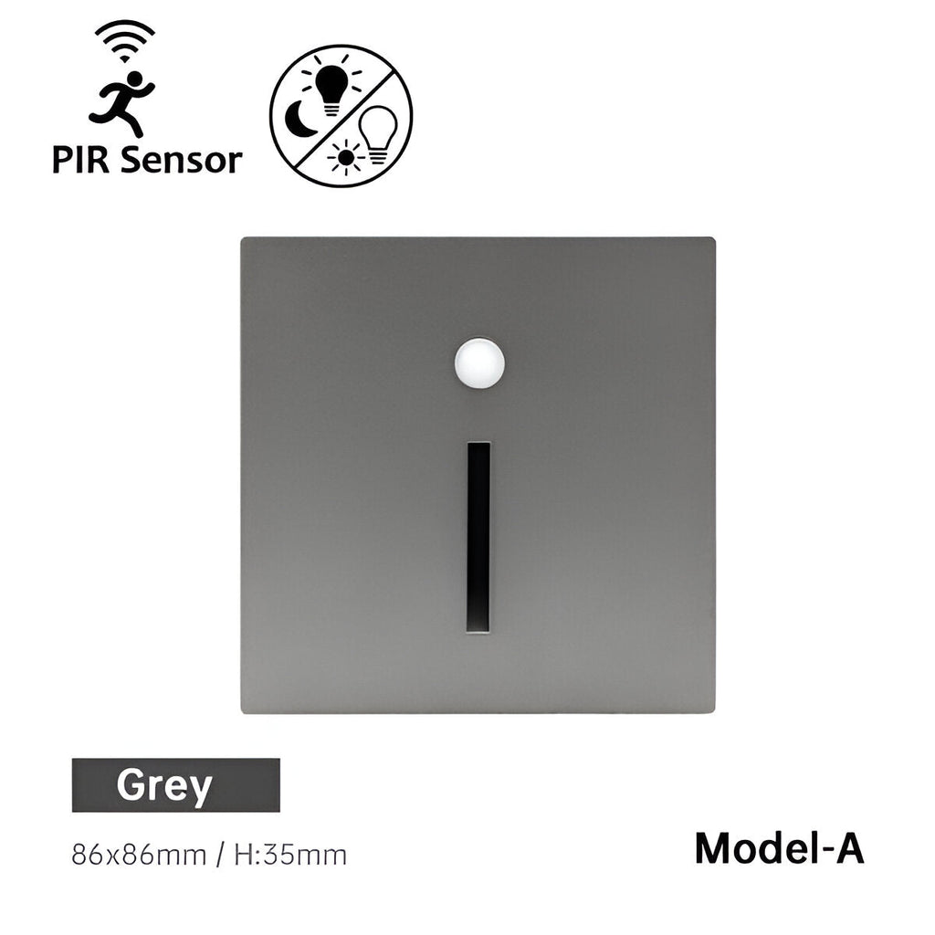 Luz de parede LED embutida com sensor, luminária LumaNest para escadas e corredores