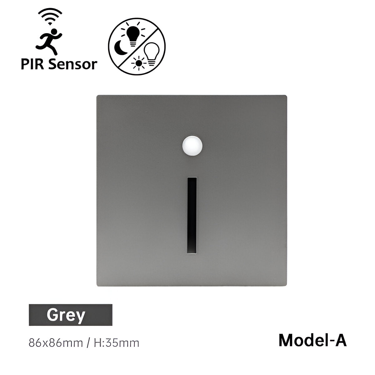 Luz de parede LED embutida com sensor, luminária LumaNest para escadas e corredores