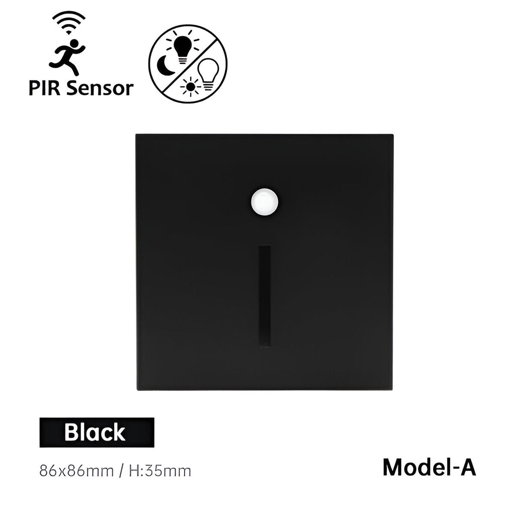 Luz de parede LED embutida com sensor, luminária LumaNest para escadas e corredores