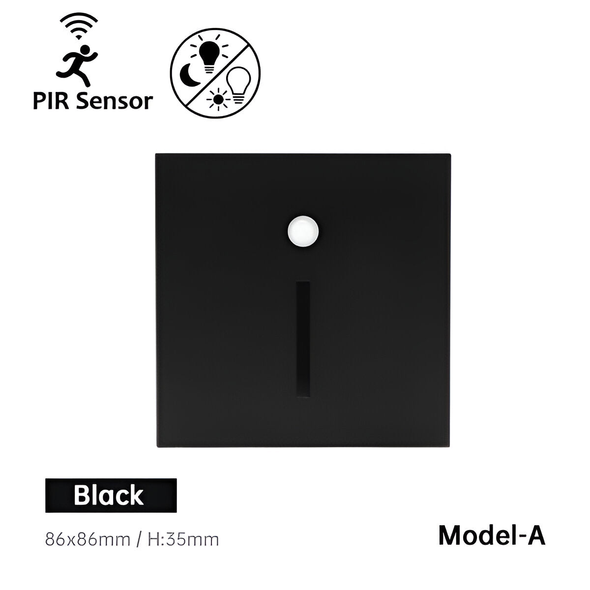 Luz de parede LED embutida com sensor, luminária LumaNest para escadas e corredores