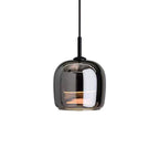 Závěsné svítidlo z kouřového skla, minimalistická stropní lampa v matné černé barvě Noir