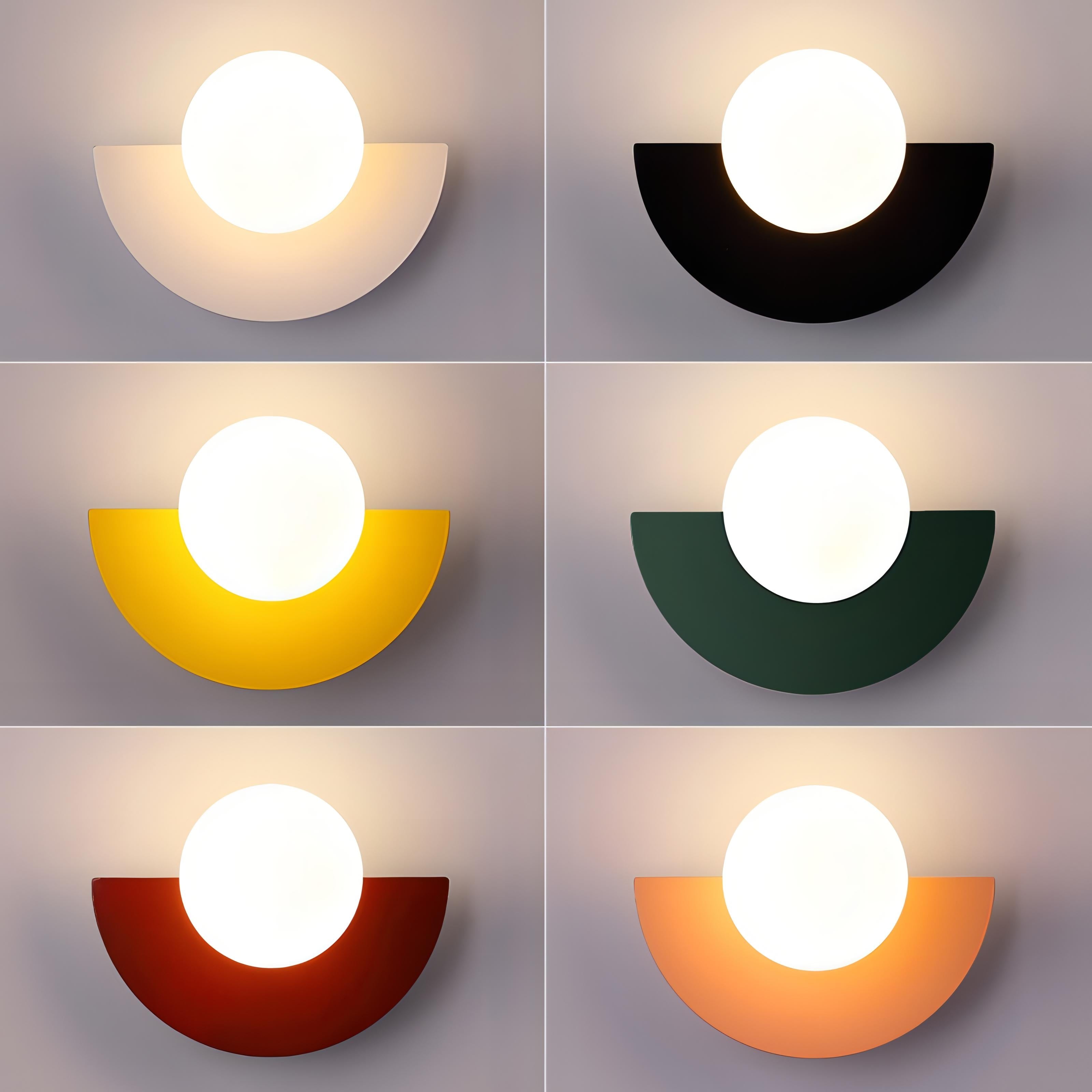 NovaArc Halbrunde LED-Wandleuchte, nordischer Stil, fünf Ausführungen