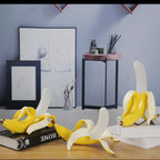 Fantazyjna lampka stołowa w kształcie banana z żywicy w ciepłych odcieniach, BananaShine