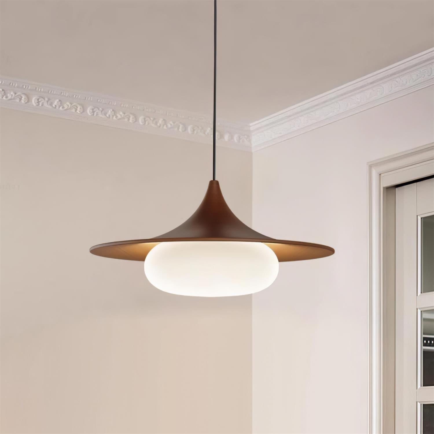 Ovelis Wooden Canopy Pendant Light | Fioriscas