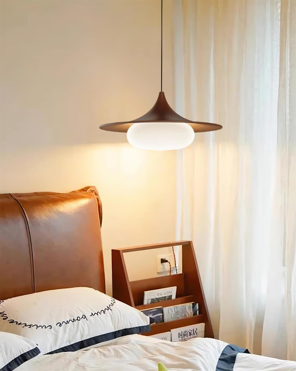 Ovelis Wooden Canopy Pendant Light | Fioriscas