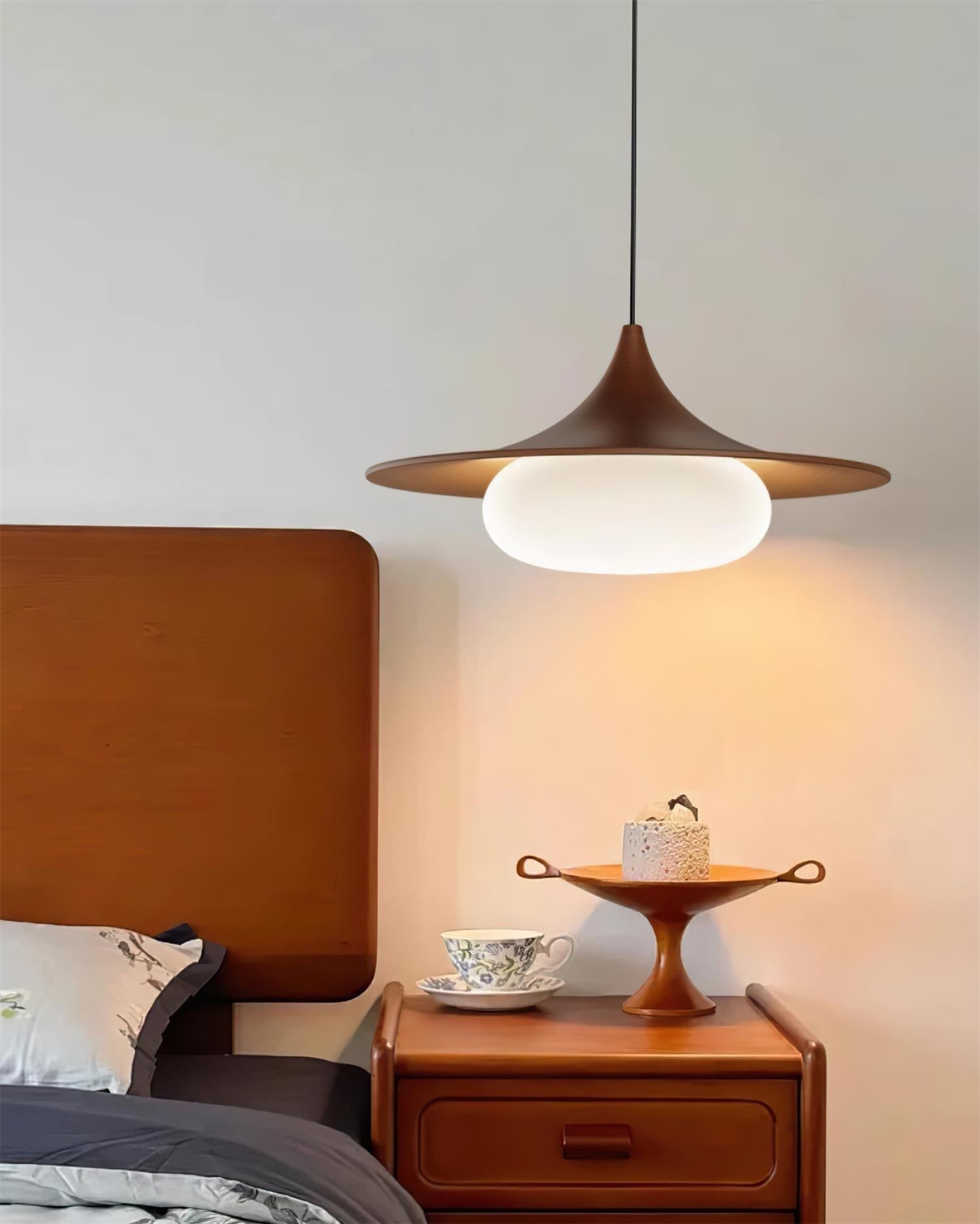 Ovelis Wooden Canopy Pendant Light | Fioriscas