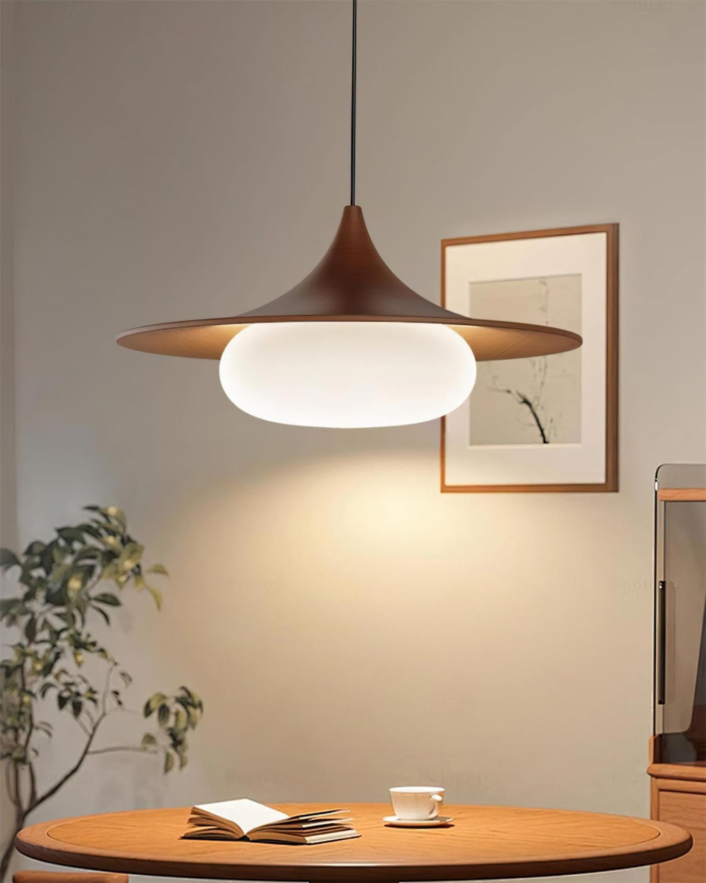 Ovelis Wooden Canopy Pendant Light | Fioriscas