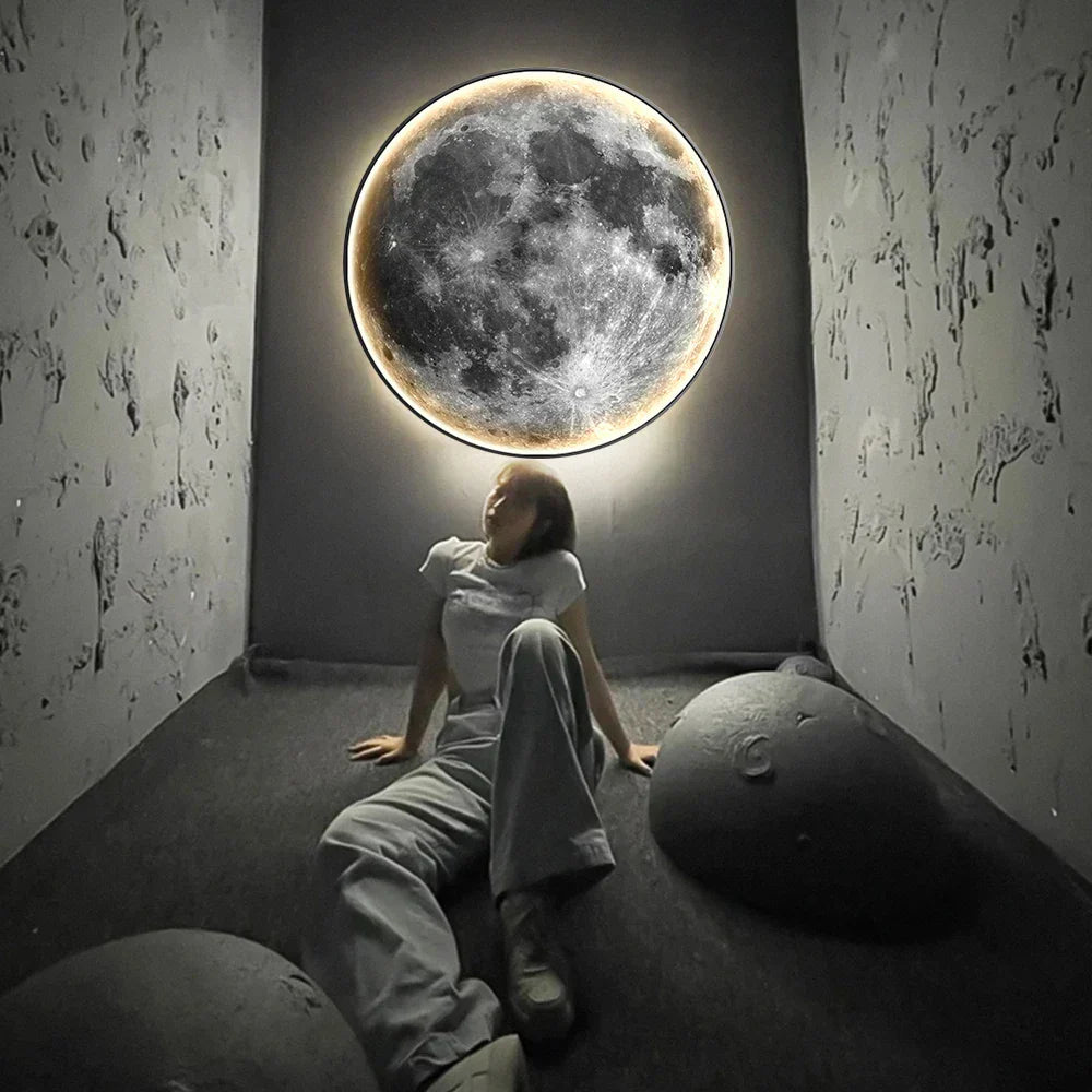 Dimmbares LED-Mond- und Erdwandleuchte, beruhigendes Schlafzimmerlicht
