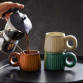 Tazza in ceramica artigianale per caffè e tè, Caldera in gres rustico
