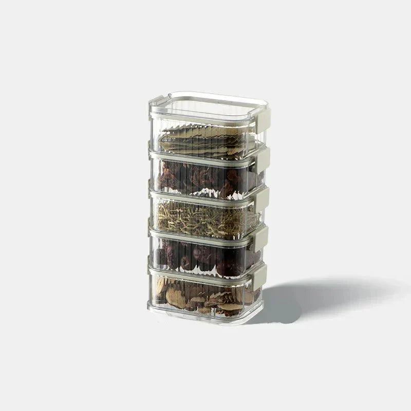 積み重ね可能な多層スパイス容器 新鮮さとキッチン整理に最適 - Fioriscas