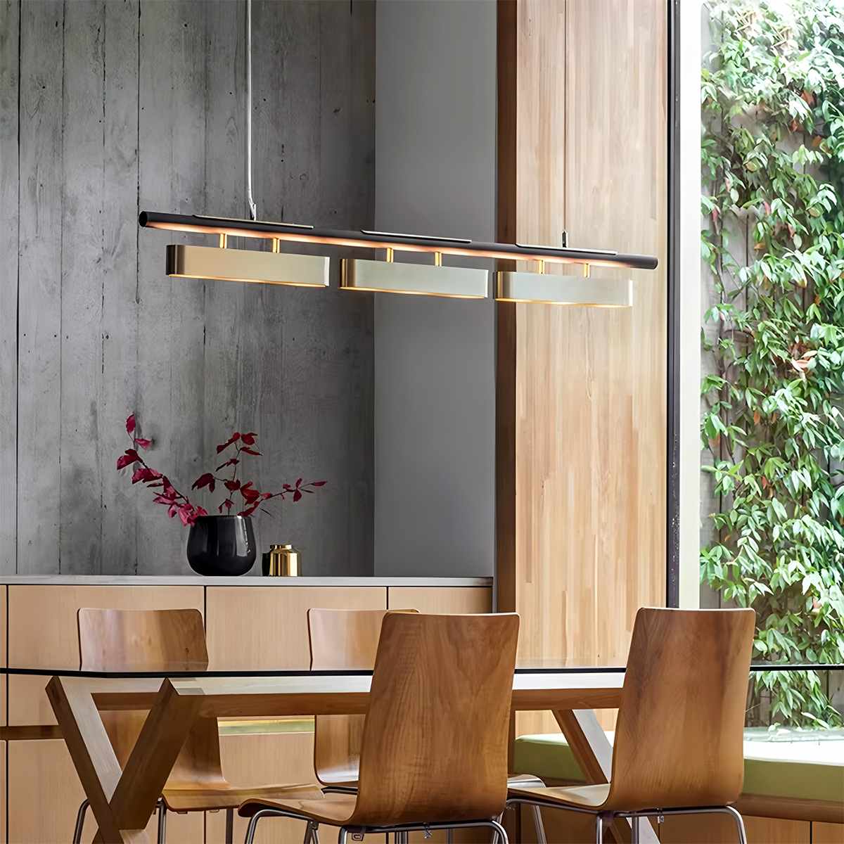 Opal Diffuser HaloBeam Chandelier In Iron And Alloy Finish For Warmth