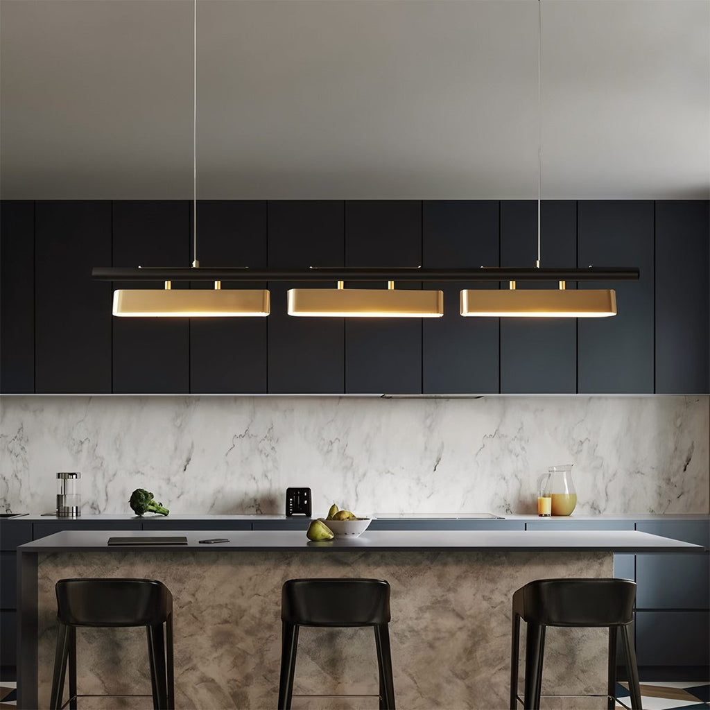 Opal Diffuser HaloBeam Chandelier In Iron And Alloy Finish For Warmth