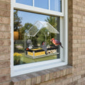 Acrylic Window Bird Feeder with Strong Suction Cups for Close Observation - Fioriscas