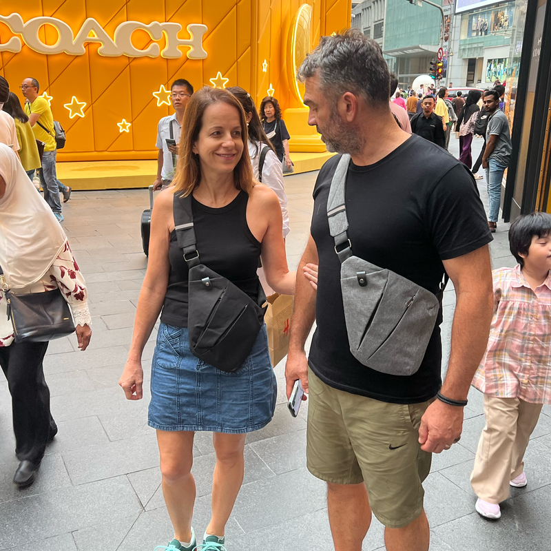 RFID-Blocking Anti-Theft Crossbody Travel Bag, Water-Resistant