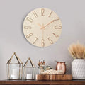 Frameless Wooden Wall Clock in Scandinavian Minimalist Style - Fioriscas