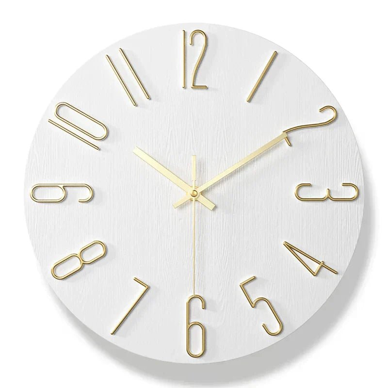 Frameless Wooden Wall Clock in Scandinavian Minimalist Style - Fioriscas
