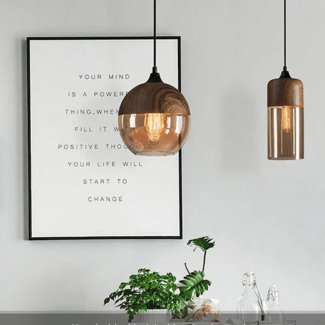 Minimalistische Holz-Deckenleuchte für moderne Innenräume - Fioriscas