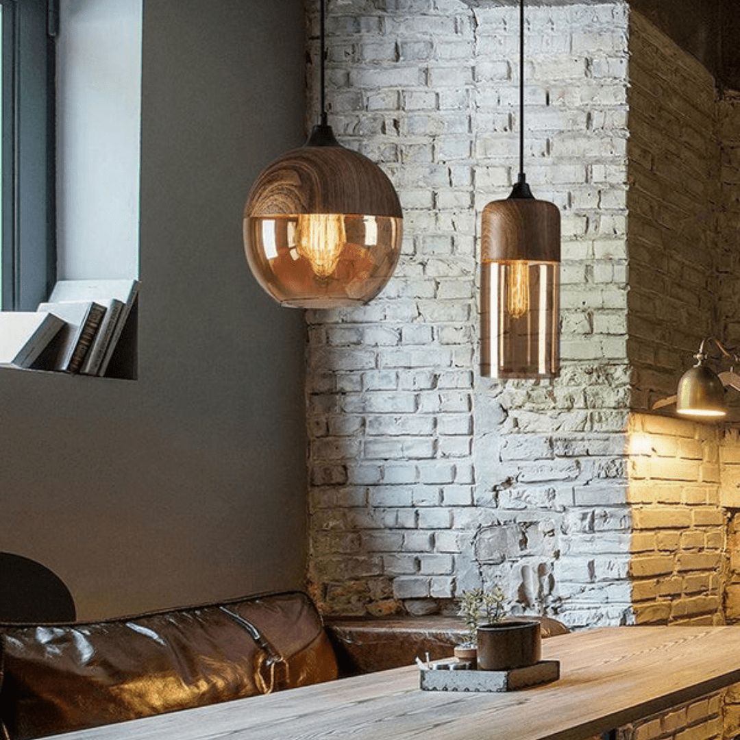 Minimalistische Holz-Deckenleuchte für moderne Innenräume - Fioriscas