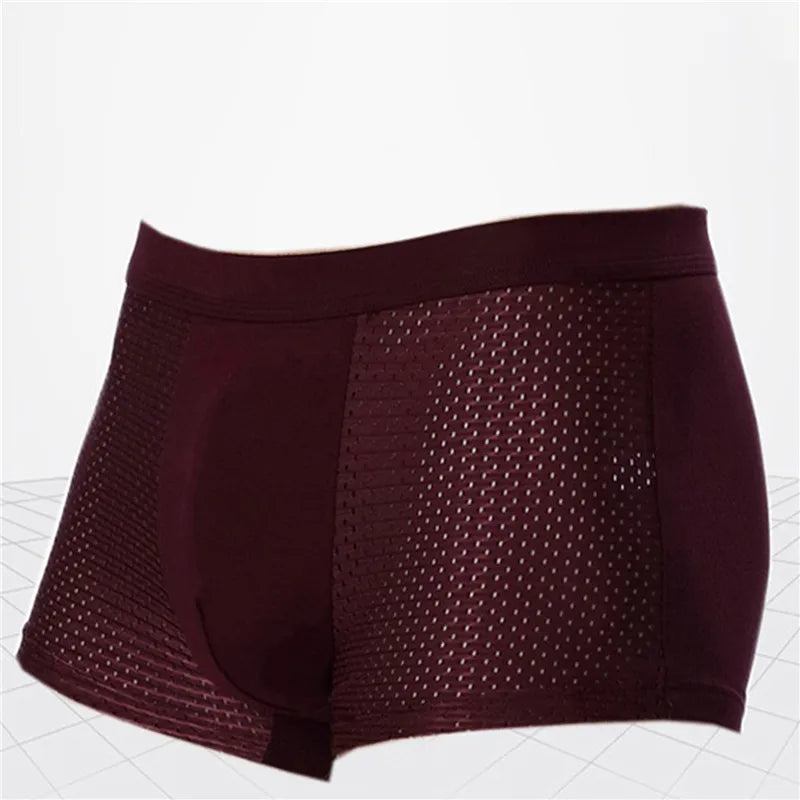 תחתוני בוקסר במבוק AzuriWeave לגברים, מארז של 4, מידות M עד 2XL