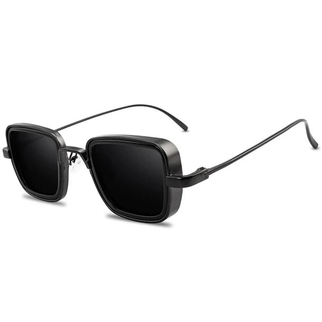 Aurex Square-Sonnenbrille mit markantem goldenem Rahmen und UV400-Augenschutz