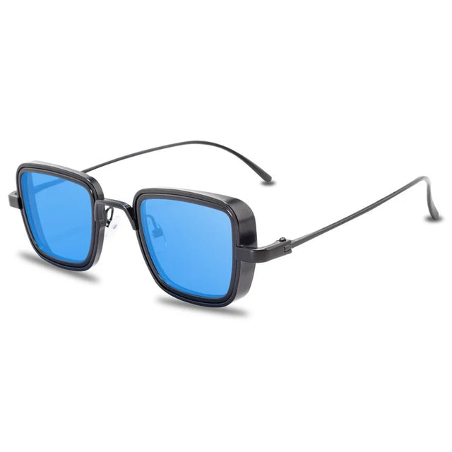 Aurex Square-Sonnenbrille mit markantem goldenem Rahmen und UV400-Augenschutz