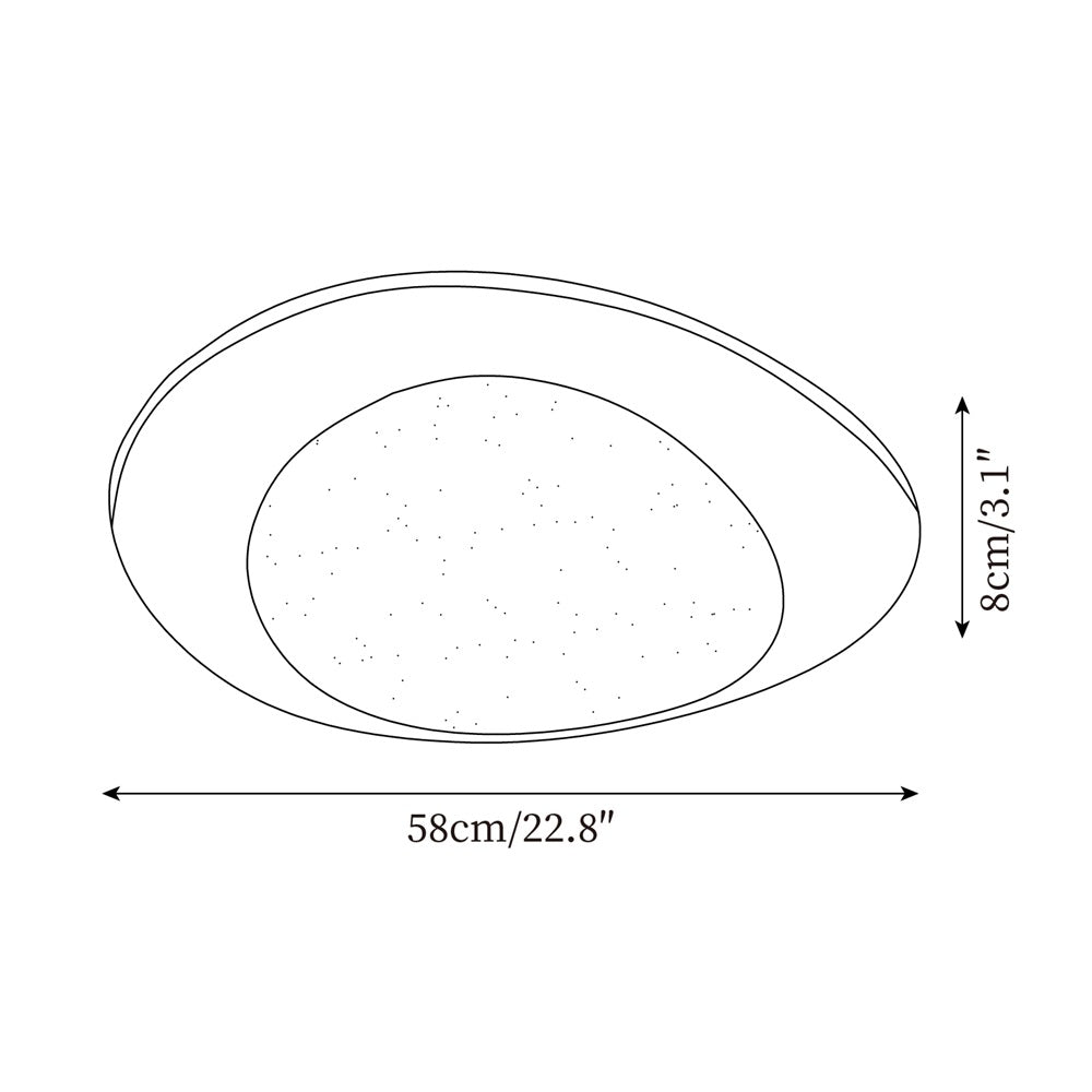 Ceiling Light Wood and Oval Shade Minimalist Natural | Fioriscas