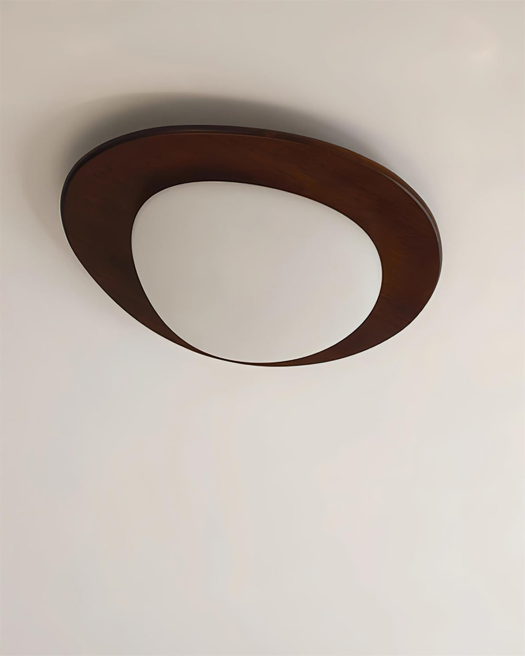 Ceiling Light Wood and Oval Shade Minimalist Natural | Fioriscas