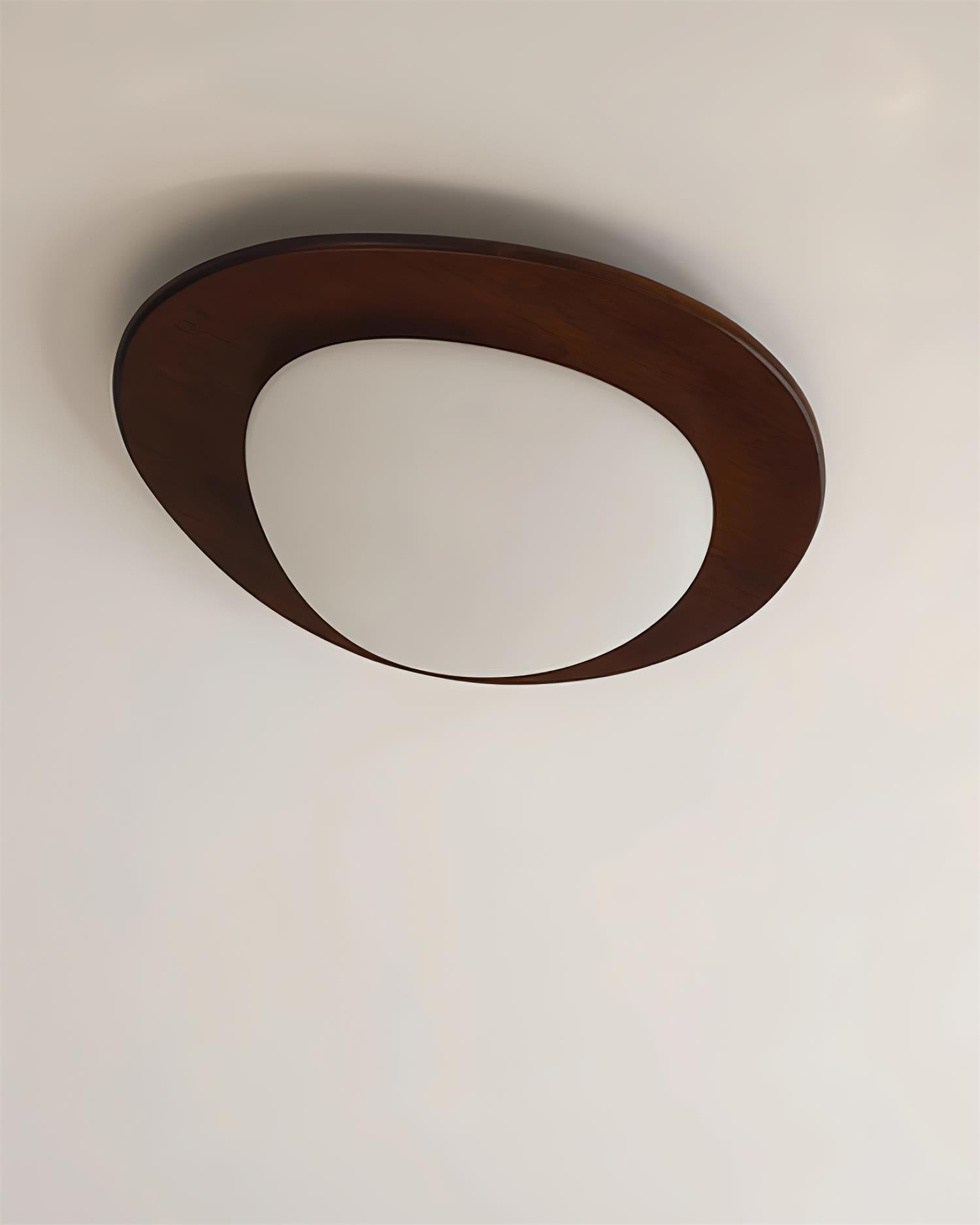 Ceiling Light Wood and Oval Shade Minimalist Natural | Fioriscas