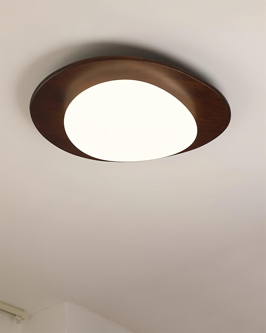 Ceiling Light Wood and Oval Shade Minimalist Natural | Fioriscas