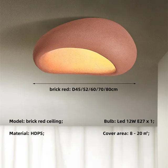 Wabi-sabi-loftlampe med håndlavet metaldesign, Kairoa