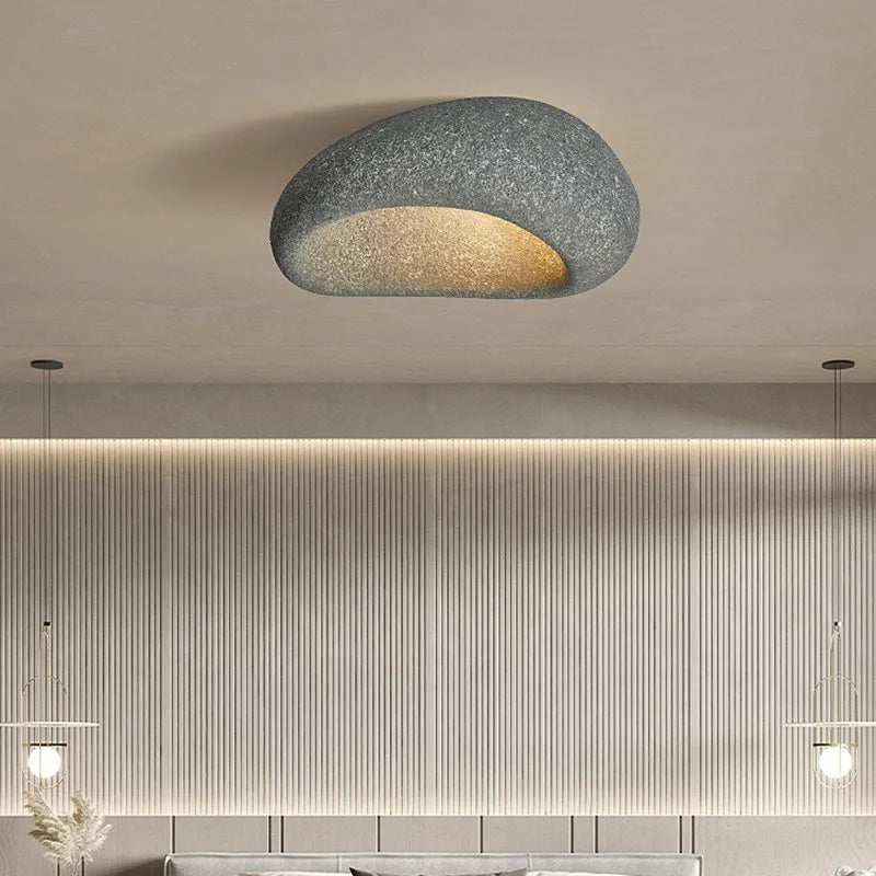 Wabi-sabi-loftlampe med håndlavet metaldesign, Kairoa