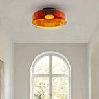 Handgefertigte Glasdeckenleuchte, nordisches Lumenweave-Design mit mehreren Ebenen
