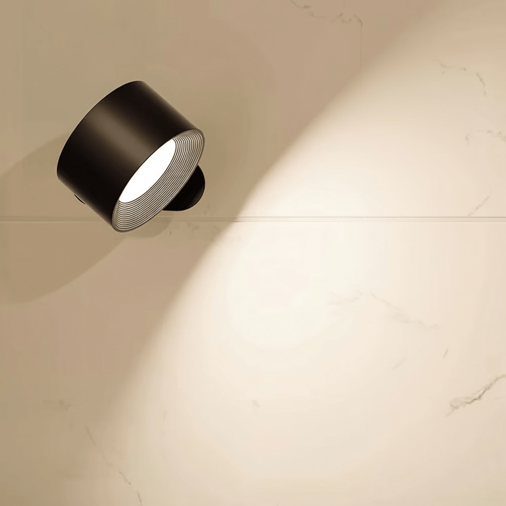 Applique da parete LED senza fili, stile nordico, ricaricabile, con dimmer a telecomando