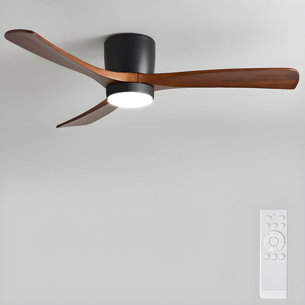 LED-Deckenventilator im nordischen Everwood-Holzlook in 25, 42 oder 52 Zoll