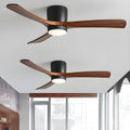 LED-Deckenventilator im nordischen Everwood-Holzlook in 25, 42 oder 52 Zoll