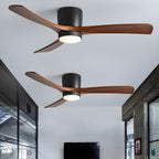 LED-Deckenventilator im nordischen Everwood-Holzlook in 25, 42 oder 52 Zoll