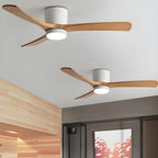 LED-Deckenventilator im nordischen Everwood-Holzlook in 25, 42 oder 52 Zoll