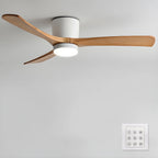 LED-Deckenventilator im nordischen Everwood-Holzlook in 25, 42 oder 52 Zoll