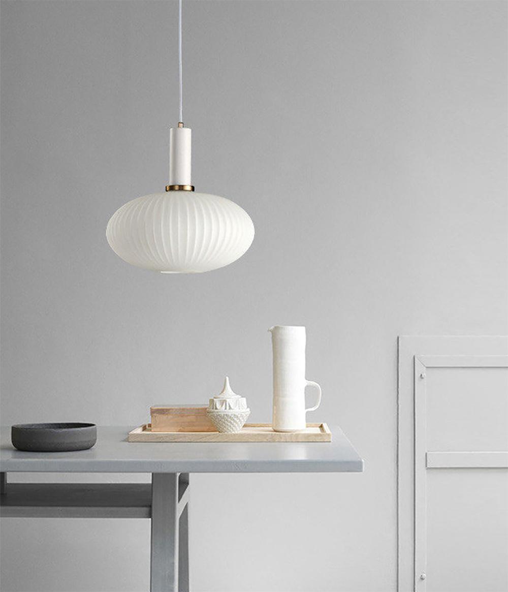 Nordic Fluted Glass Pendant Light for Kitchen Islands and Dining