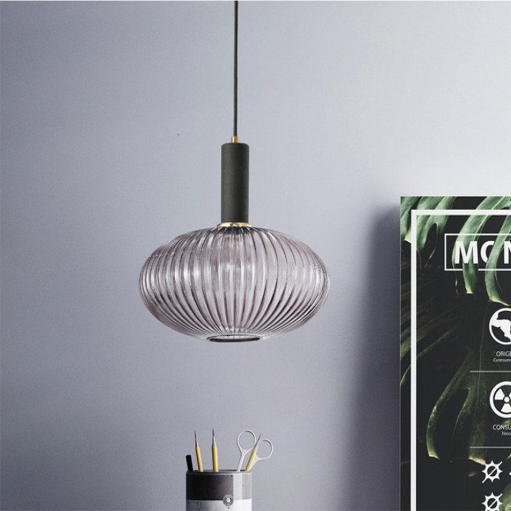 Nordic Fluted Glass Pendant Light for Kitchen Islands and Dining