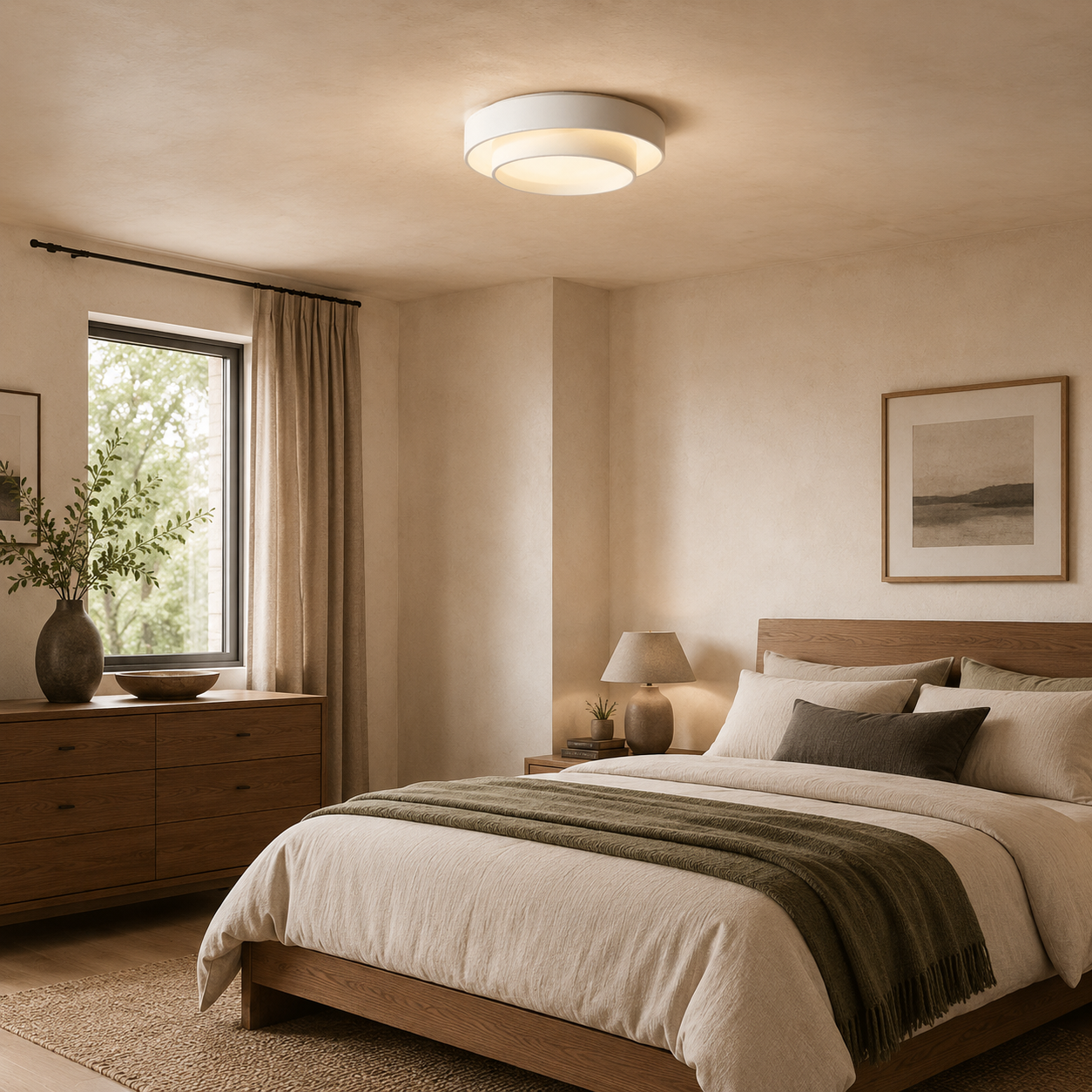 AuraLoft Diffused Ceiling Light With Soft Ambient Glow