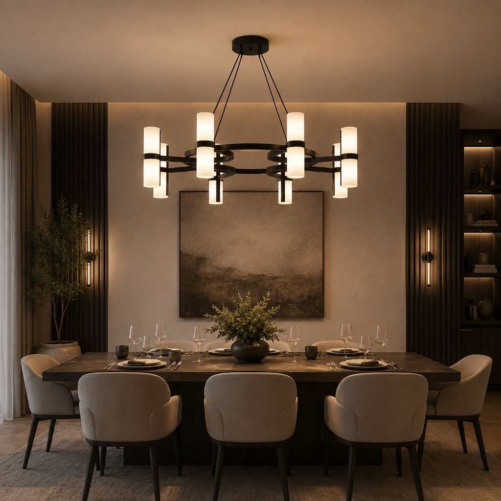 NovaCircle Copper Ring Chandelier For Modern Ambient Lighting