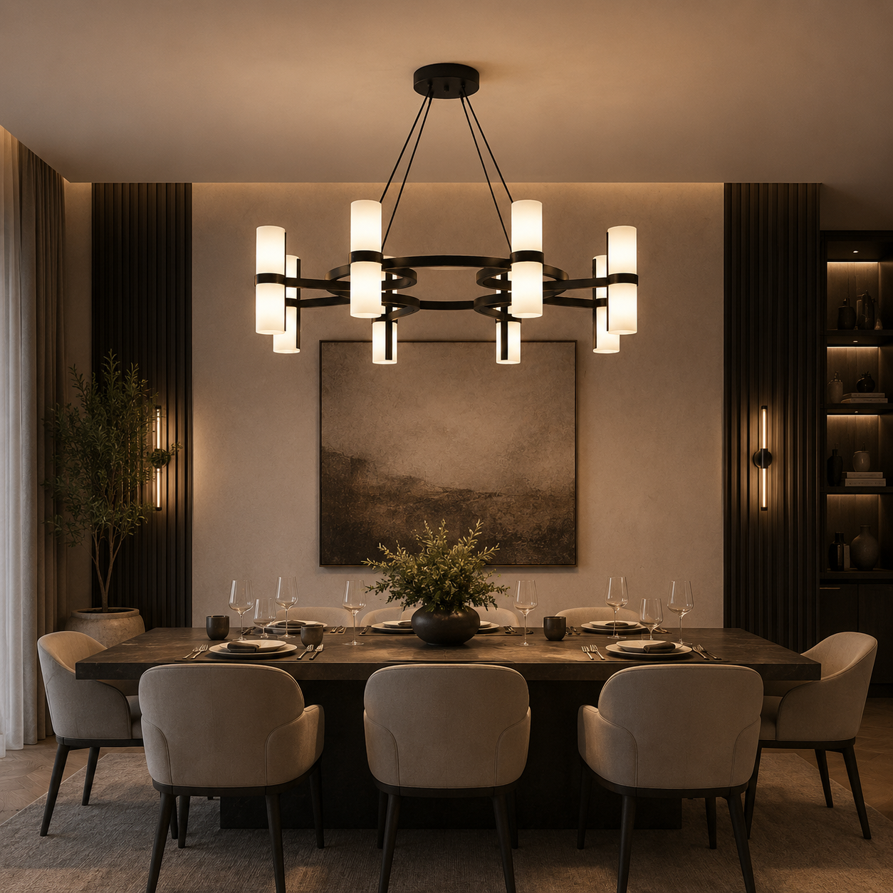 NovaCircle Copper Ring Chandelier For Modern Ambient Lighting