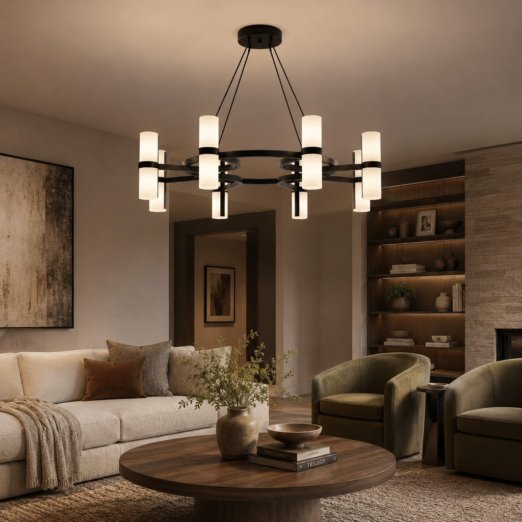 NovaCircle Copper Ring Chandelier For Modern Ambient Lighting